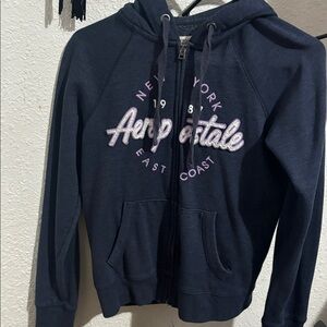 Aeropostale Navy Blue Hoodie Jacket